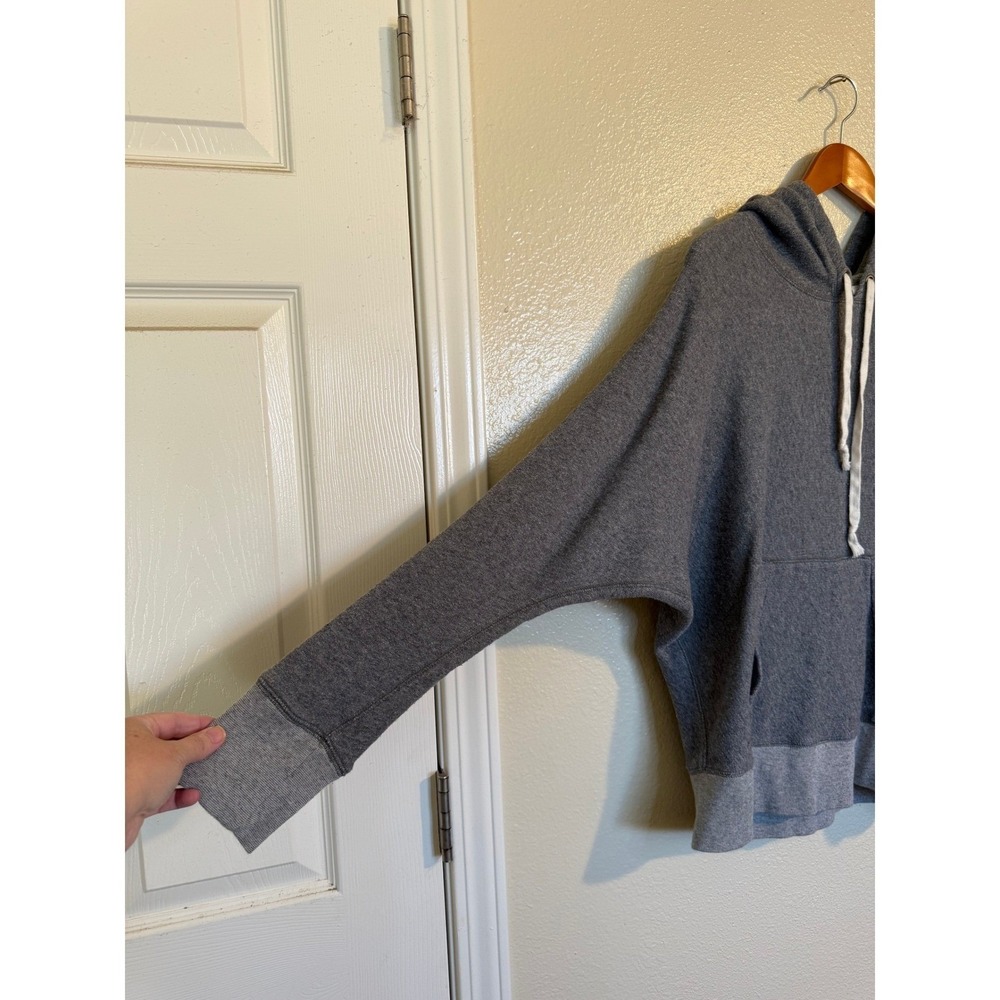J.Crew Hoodie Women L Heather Gray Cotton Sweatshirt‎ Loungewear Activewear - Picture 5 of 10